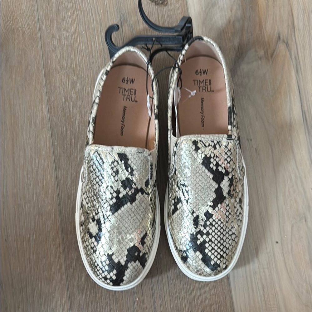 Time and Tru Snake Print Slip-On Shoes